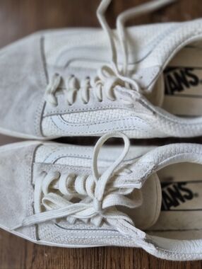 Vans White Old Skool Low-Top Sneakers